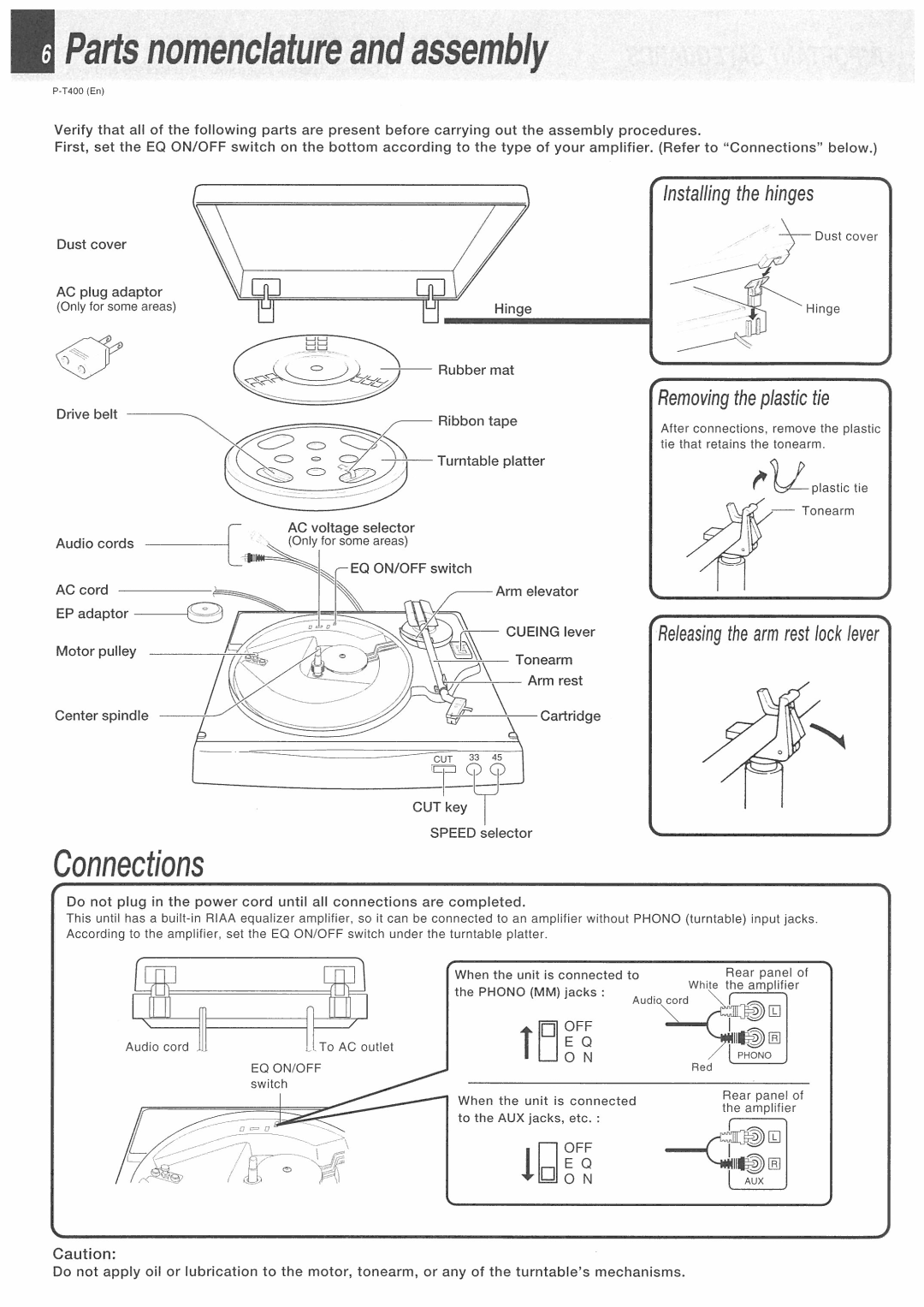 Kenwood P-T400 manual 