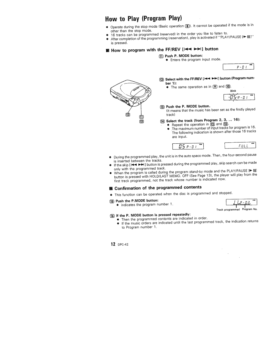 Kenwood Portable CD Player, DPC-42, 313 manual 