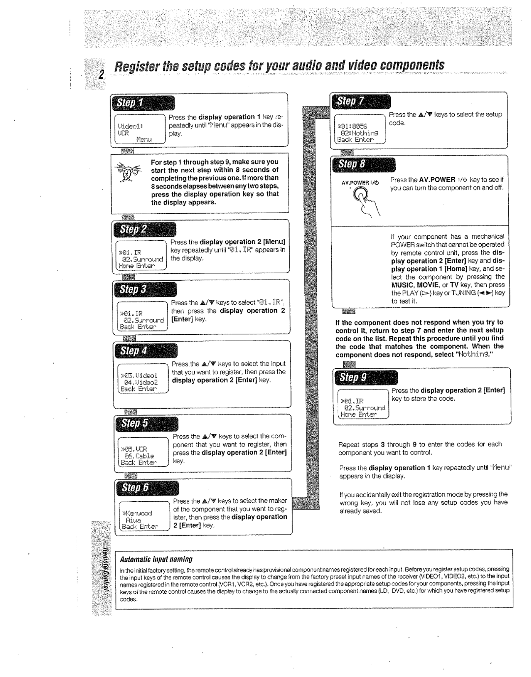 Kenwood Preset Remote Control manual 