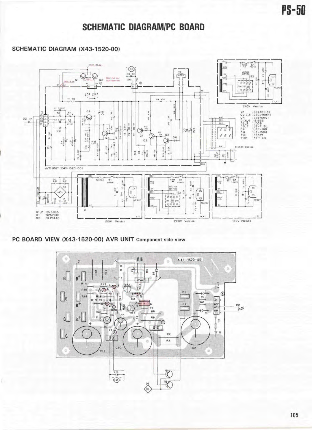 Kenwood VS-1, SP-430, PS-430, MB-430, AT-440, YK-88SN, YK-88CN specifications PS-50 