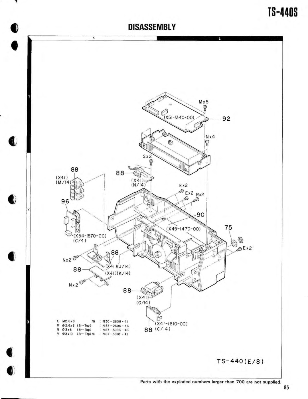 Kenwood VS-1, PS-50, SP-430, PS-430, MB-430, AT-440, YK-88SN, YK-88CN specifications TS-440E/8 