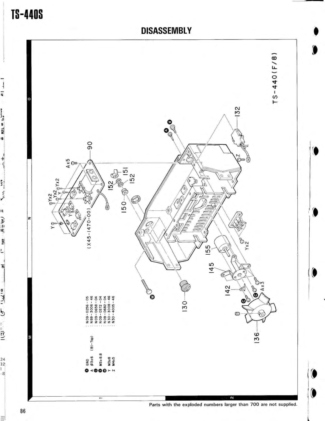 Kenwood PS-50, SP-430, PS-430, MB-430, AT-440, VS-1, YK-88SN, YK-88CN specifications Disassembly, 000- N 