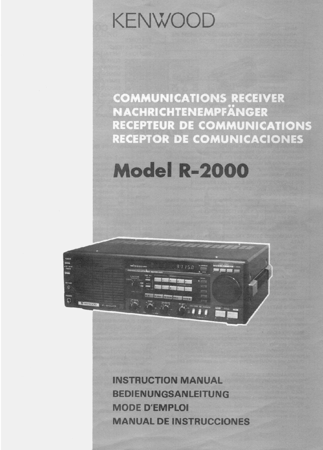 Kenwood R-2000 manual 