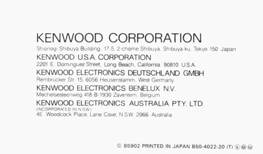 Kenwood R-2000 manual 