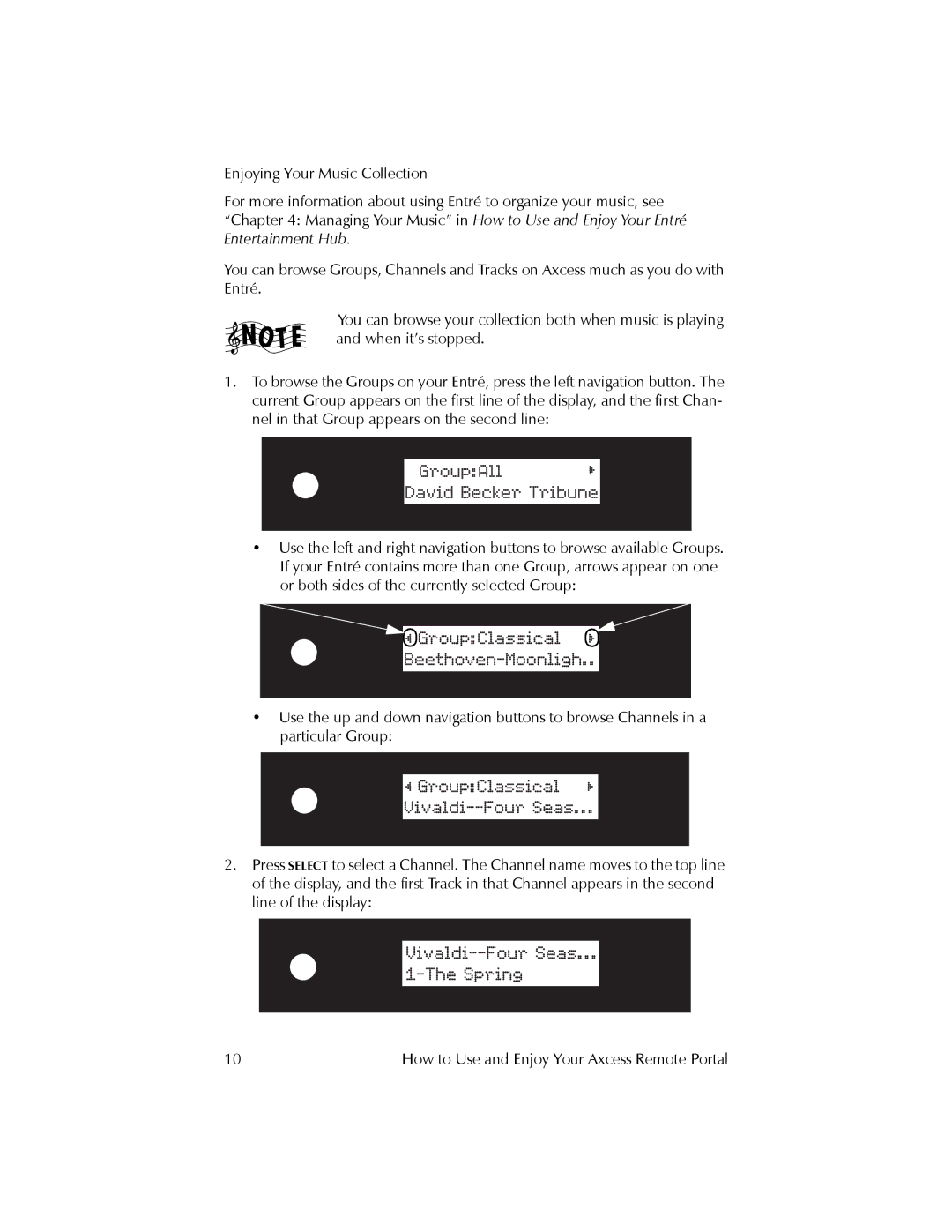 Kenwood REMOTE PORTAL AXCESS manual How to Use and Enjoy Your Axcess Remote Portal 