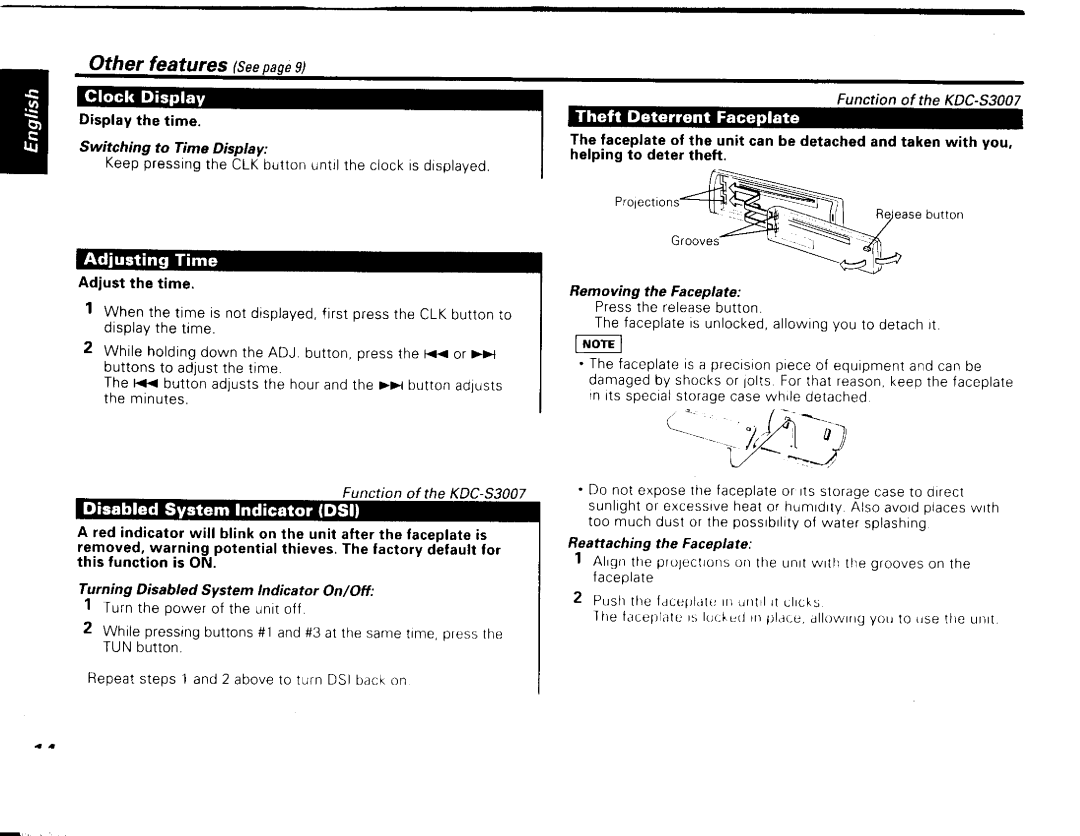 Kenwood SDC-S3007, SDC-S2007 manual 