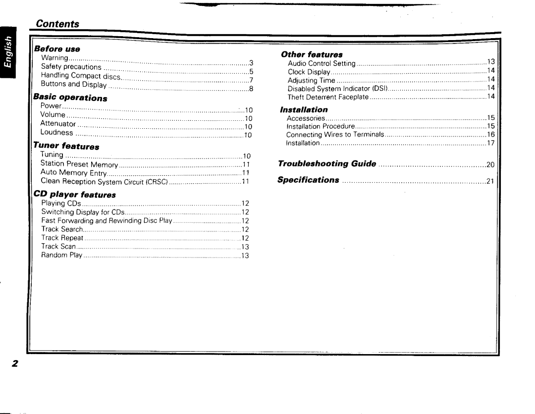 Kenwood SDC-S3007, SDC-S2007 manual 