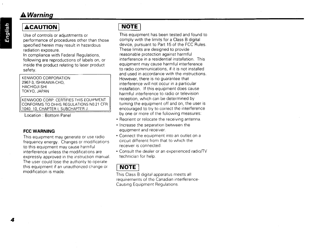 Kenwood SDC-S3007, SDC-S2007 manual 