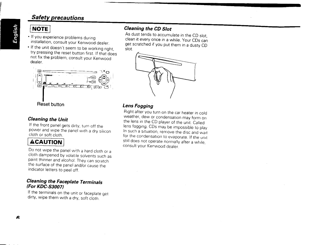 Kenwood SDC-S3007, SDC-S2007 manual 