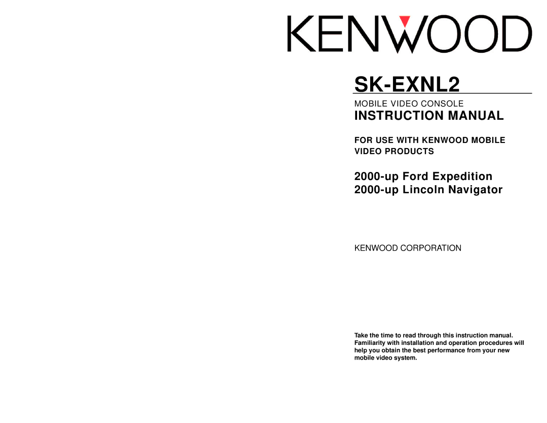 Kenwood SK-EXNL2 instruction manual 