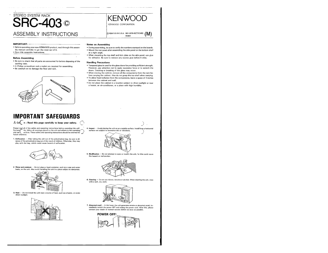 Kenwood SRC-403 manual 