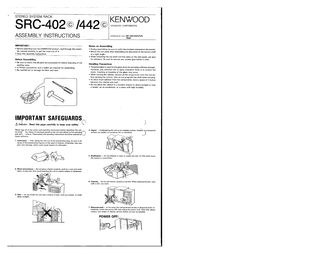 Kenwood SRC-402, SRC-442 manual 