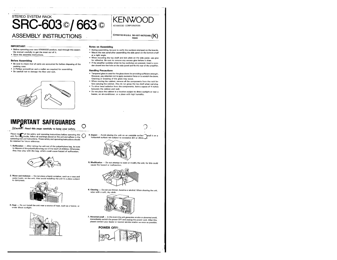 Kenwood 663, SRC-603 manual 