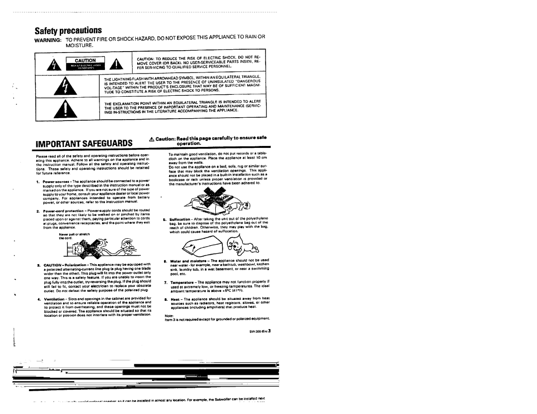 Kenwood SW-300 manual 