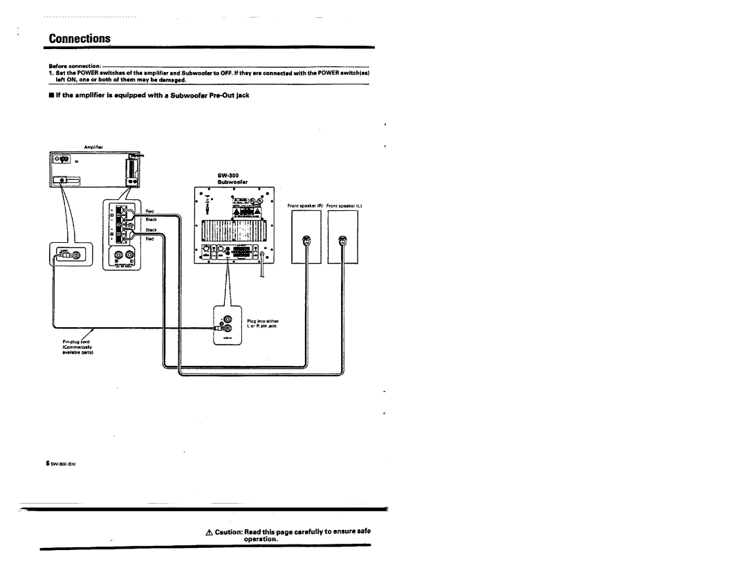 Kenwood SW-300 manual 