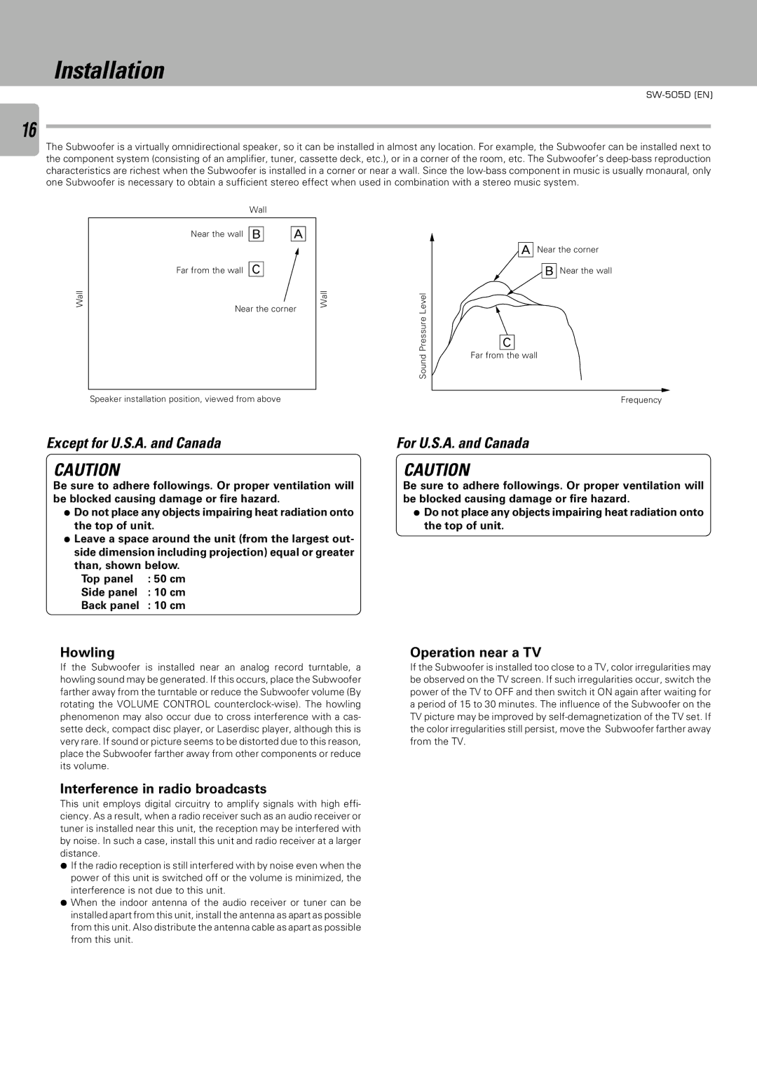 Kenwood SW-305, SW-505D instruction manual Interference in radio broadcasts, Italiano Nederlands Deutsch Français Español 