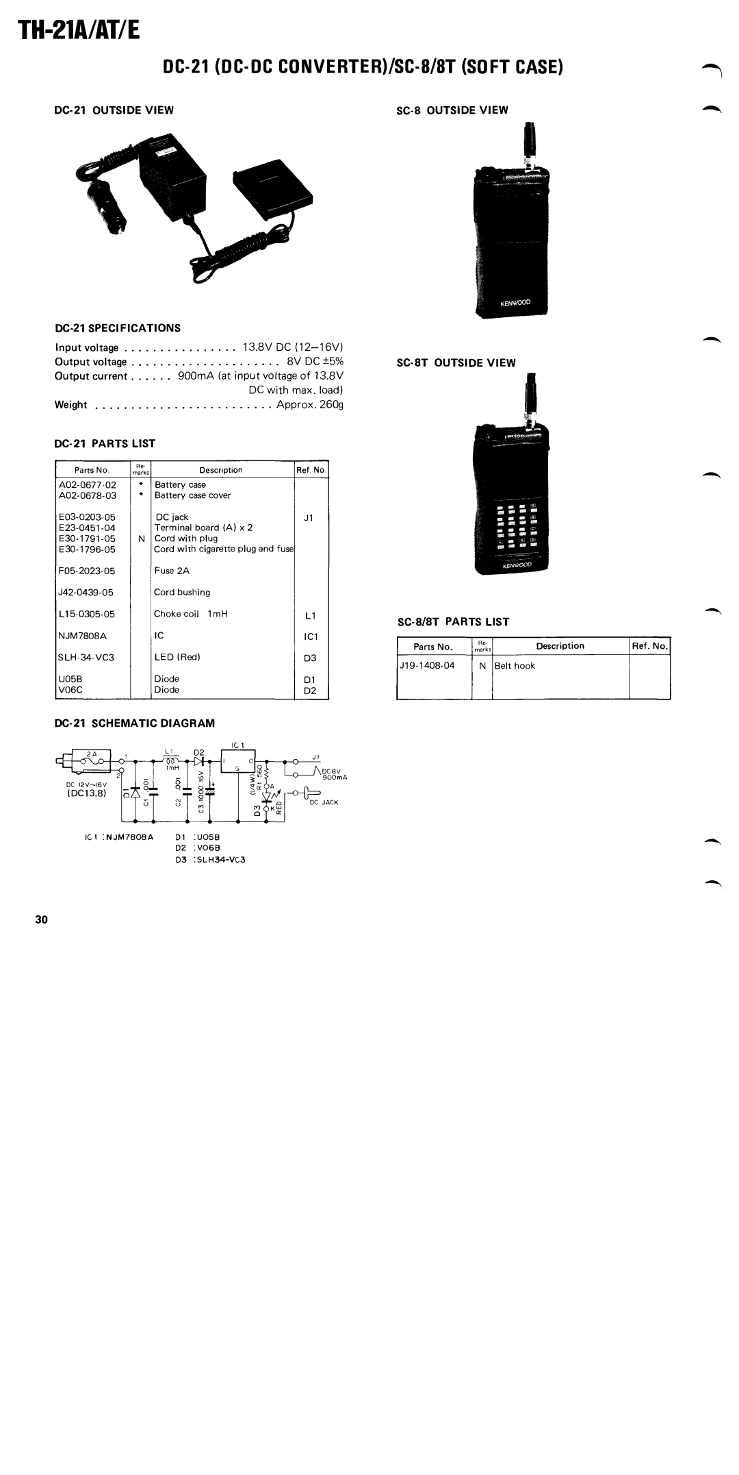 Kenwood TH-21E, TH-21AT manual 