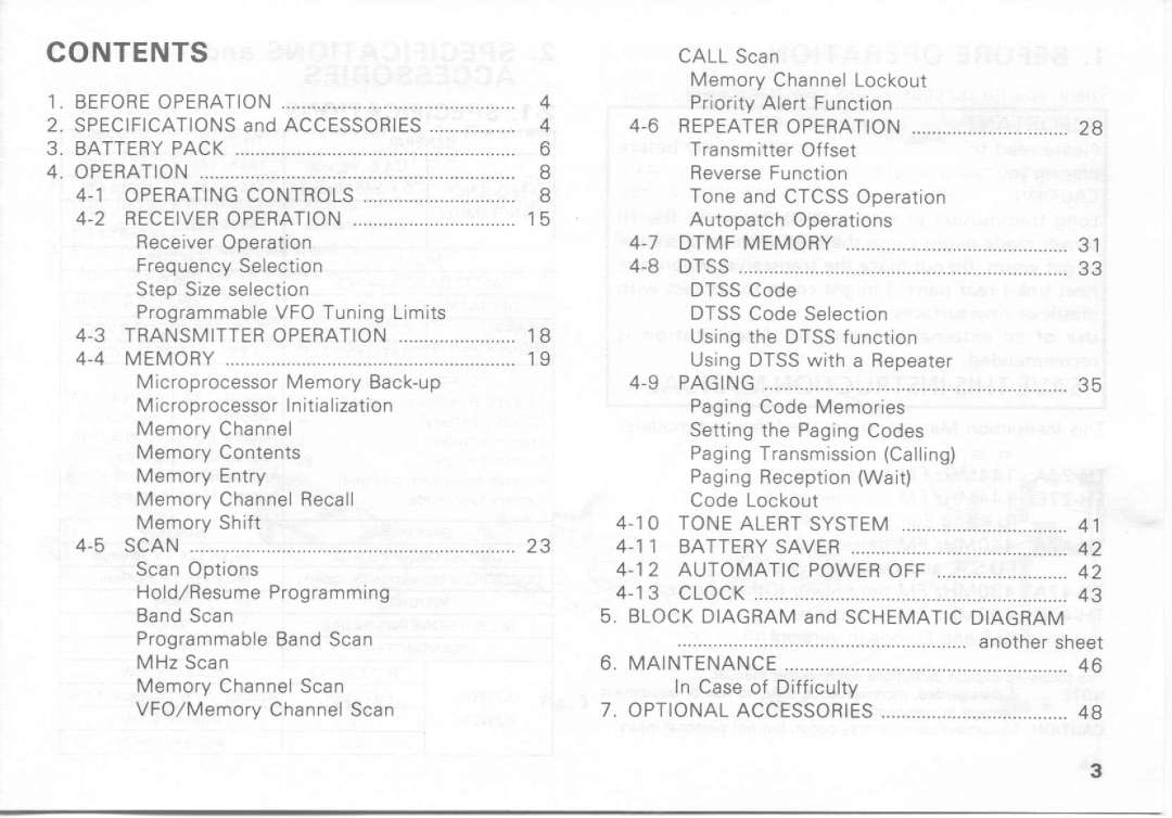 Kenwood TH-27E, TH-27A, TH-47E, TH-47A manual 