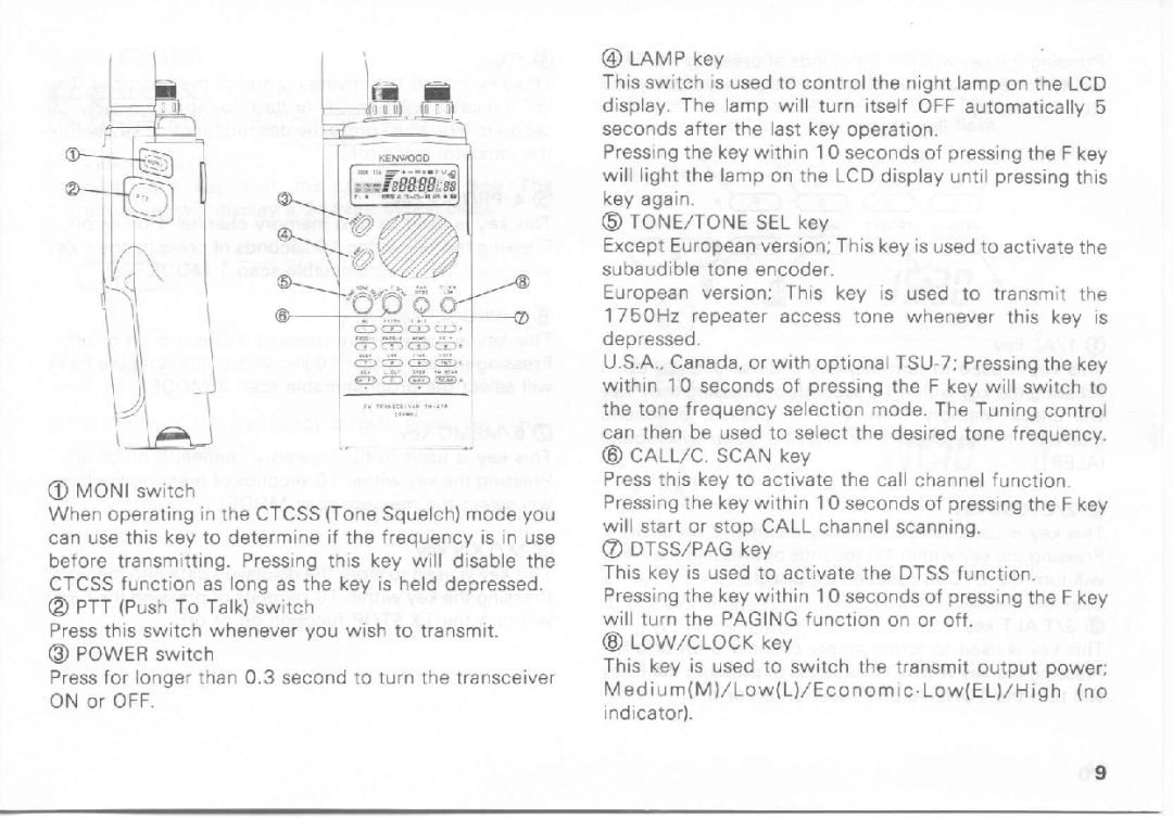 Kenwood TH-47E, TH-27A, TH-47A, TH-27E manual 