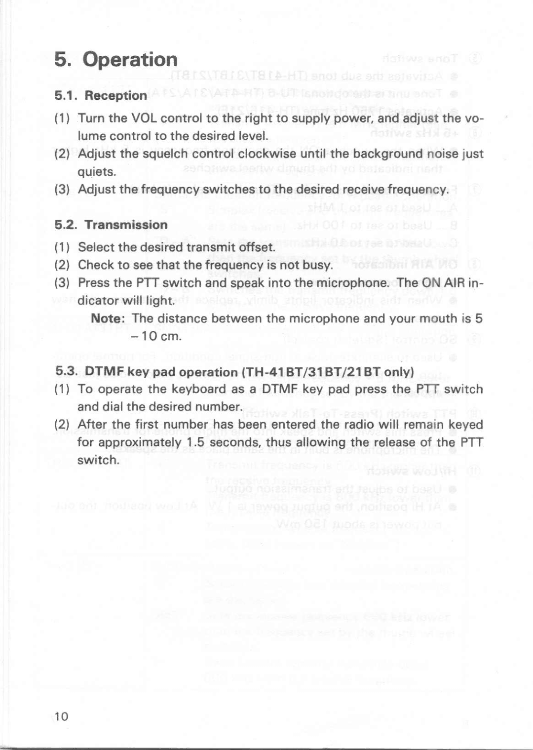 Kenwood TH-31BT, TH-41E, TH-21BT, TH-41BT, TH-31A, TH-21E, TH-21A manual 