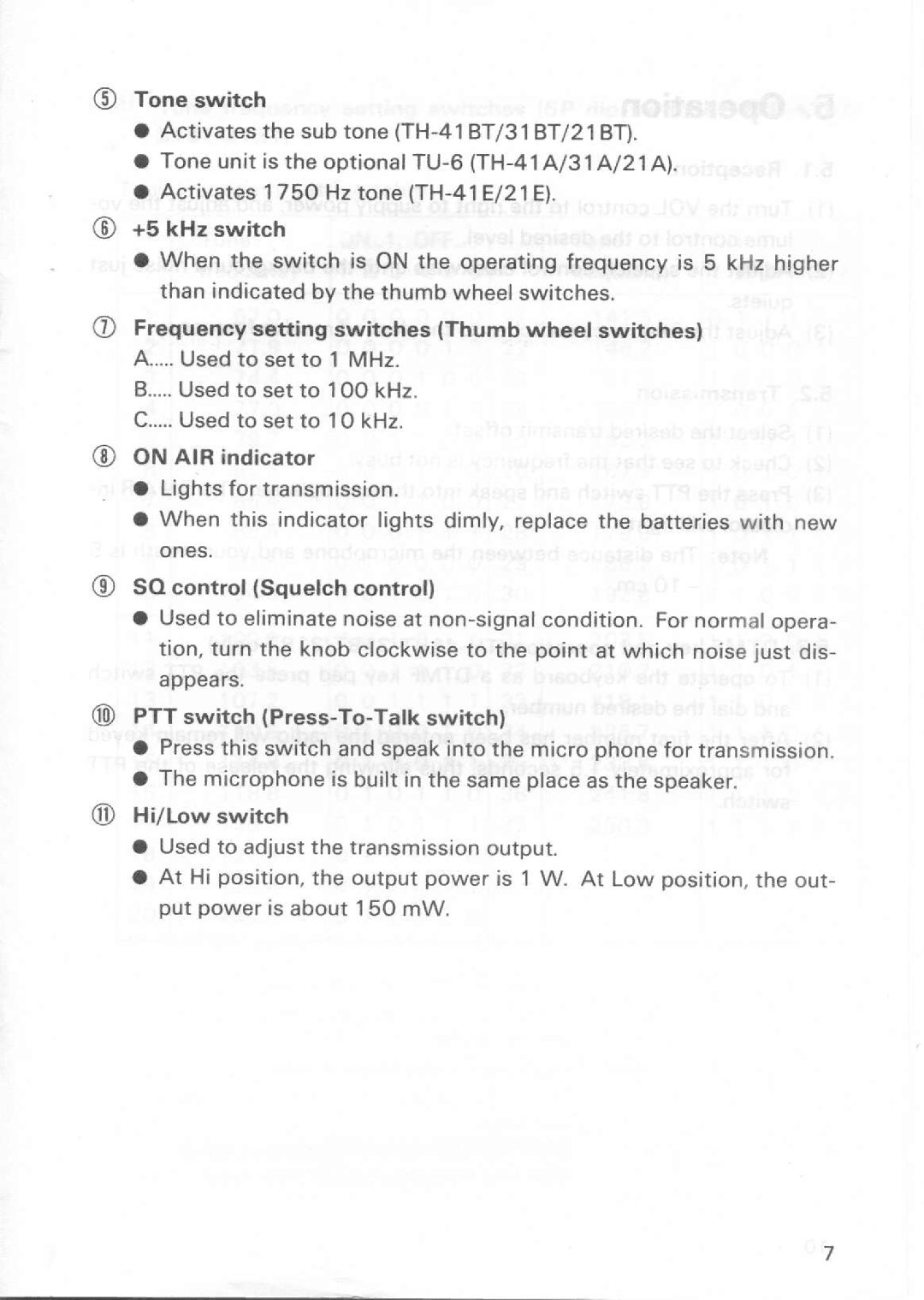 Kenwood TH-41E, TH-21BT, TH-41BT, TH-31BT, TH-31A, TH-21E, TH-21A manual 