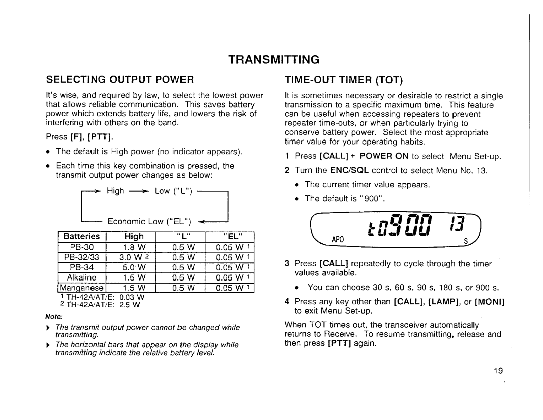 Kenwood TH-42AT, TH-42E, TH-22A, TH-42A/42AT/42E, TH-22E manual 