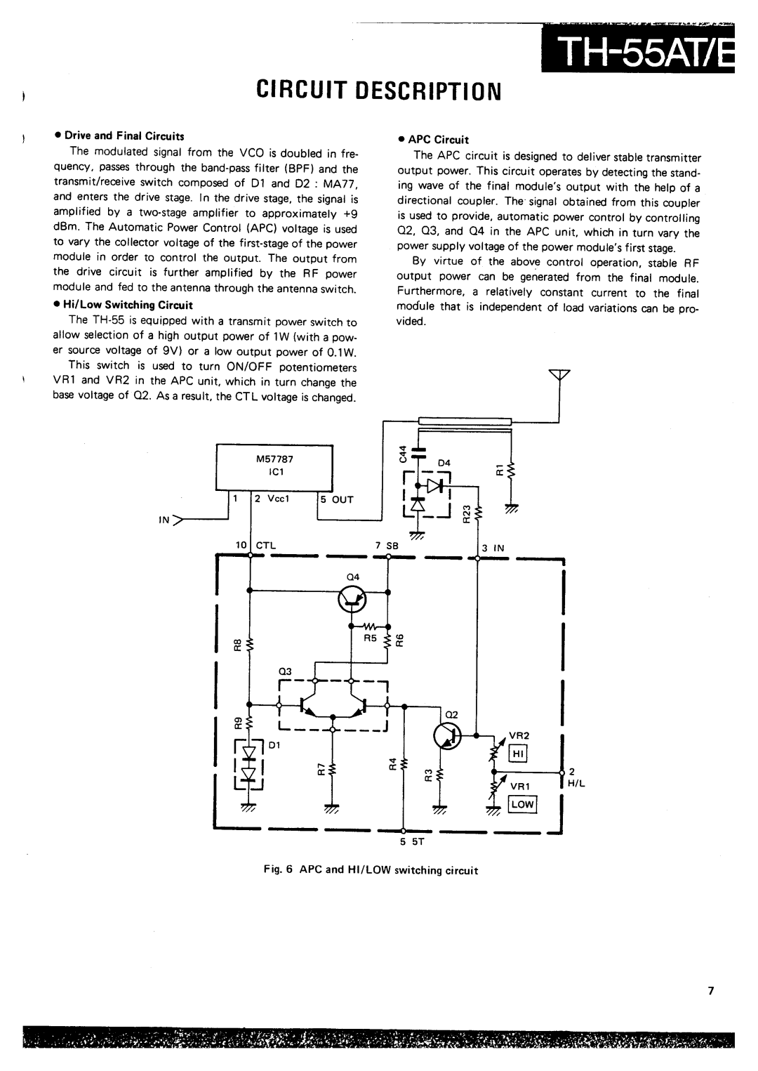 Kenwood TH-55AT7E manual 