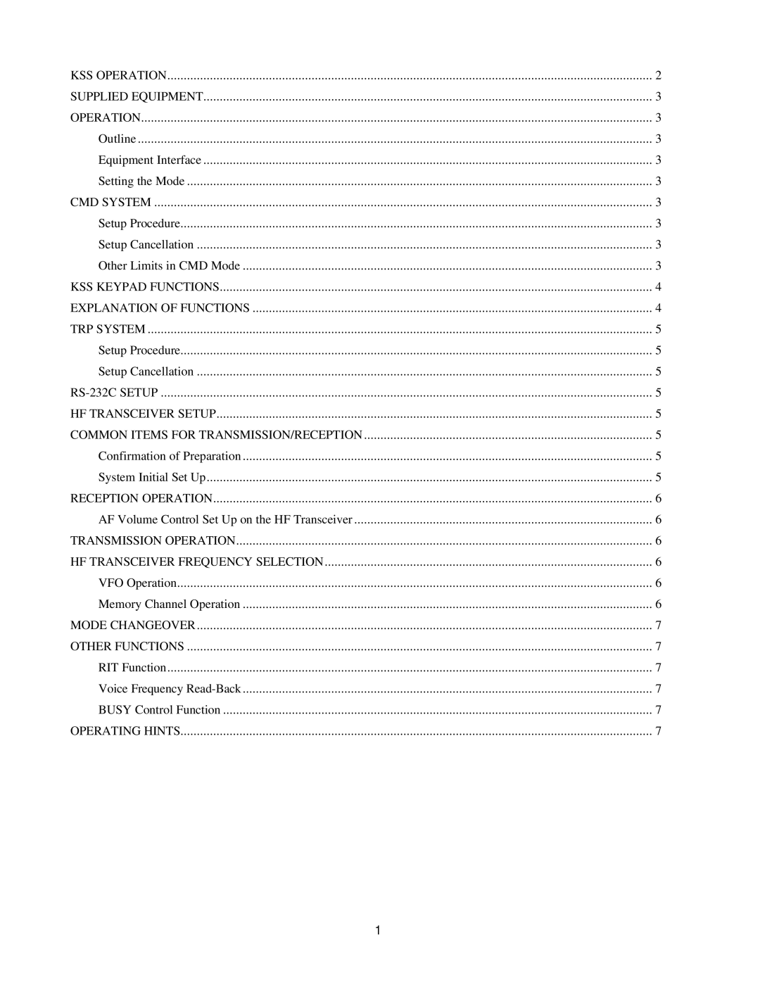 Kenwood TH-79AKSS operation manual KSS Operation Supplied Equipment 