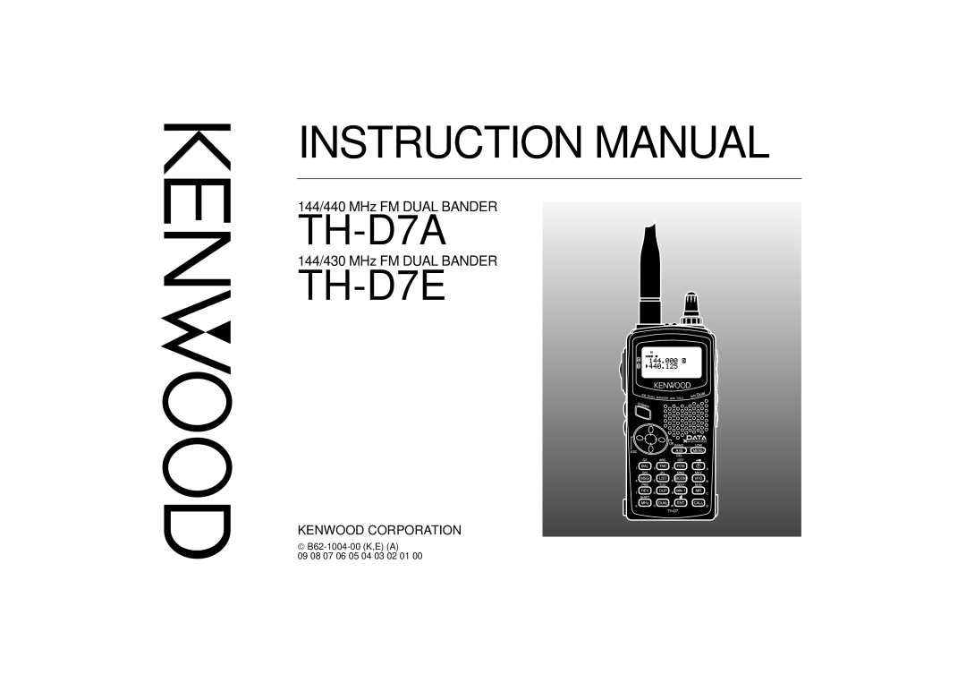 Kenwood TH-D7A instruction manual 