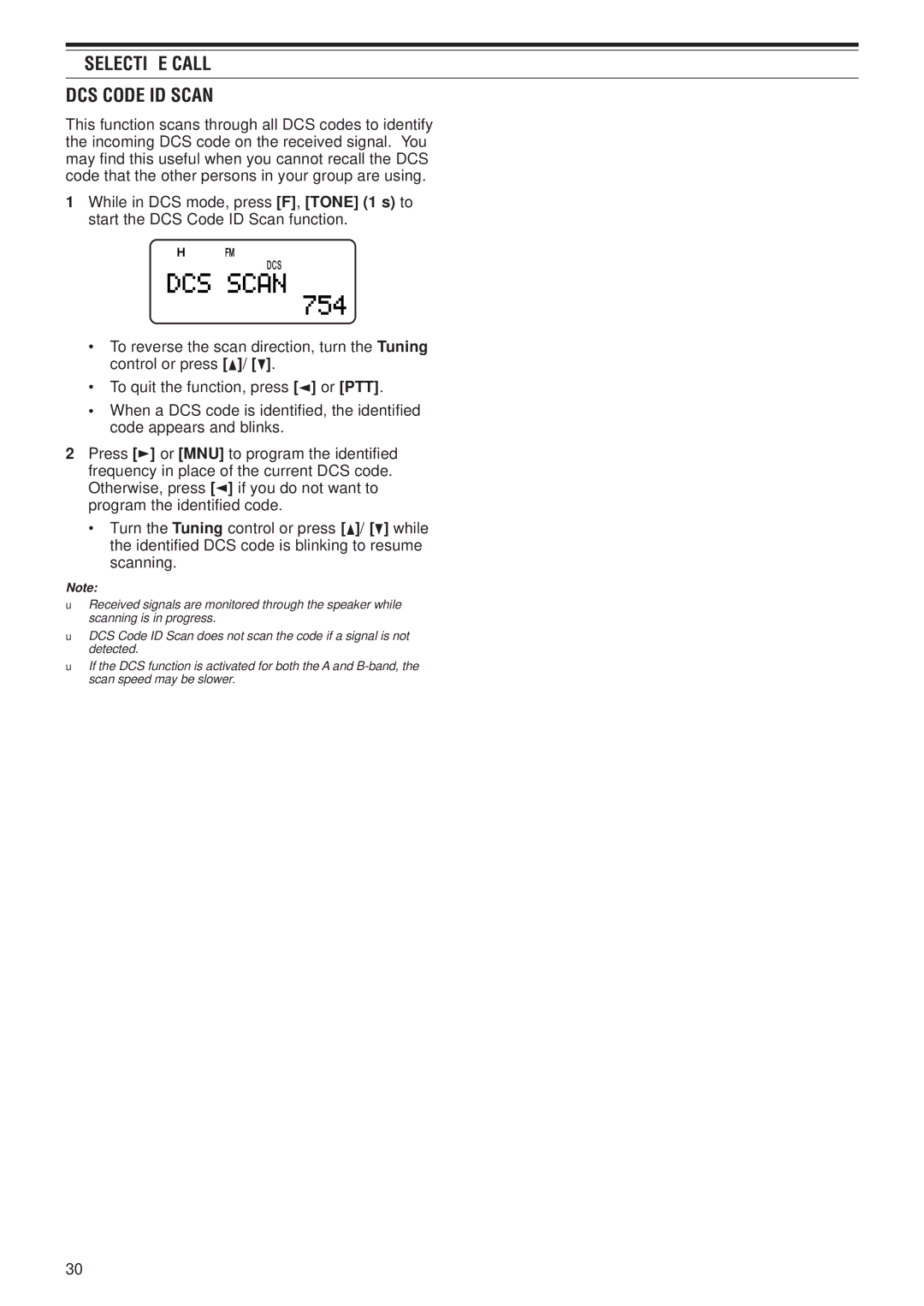 Kenwood TH-F7E, TH-F6A instruction manual Selective Call DCS Code ID Scan 