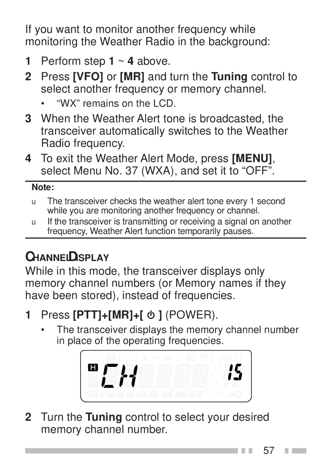 Kenwood TH-K4AT, TH-KAE, TH-K2ET, TH-K2AT instruction manual Press PTT+MR+ Power 