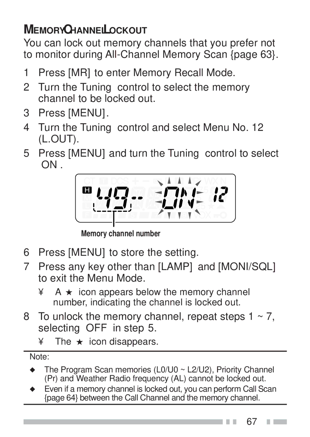 Kenwood TH-K4AT, TH-KAE, TH-K2ET, TH-K2AT instruction manual Icon disappears 