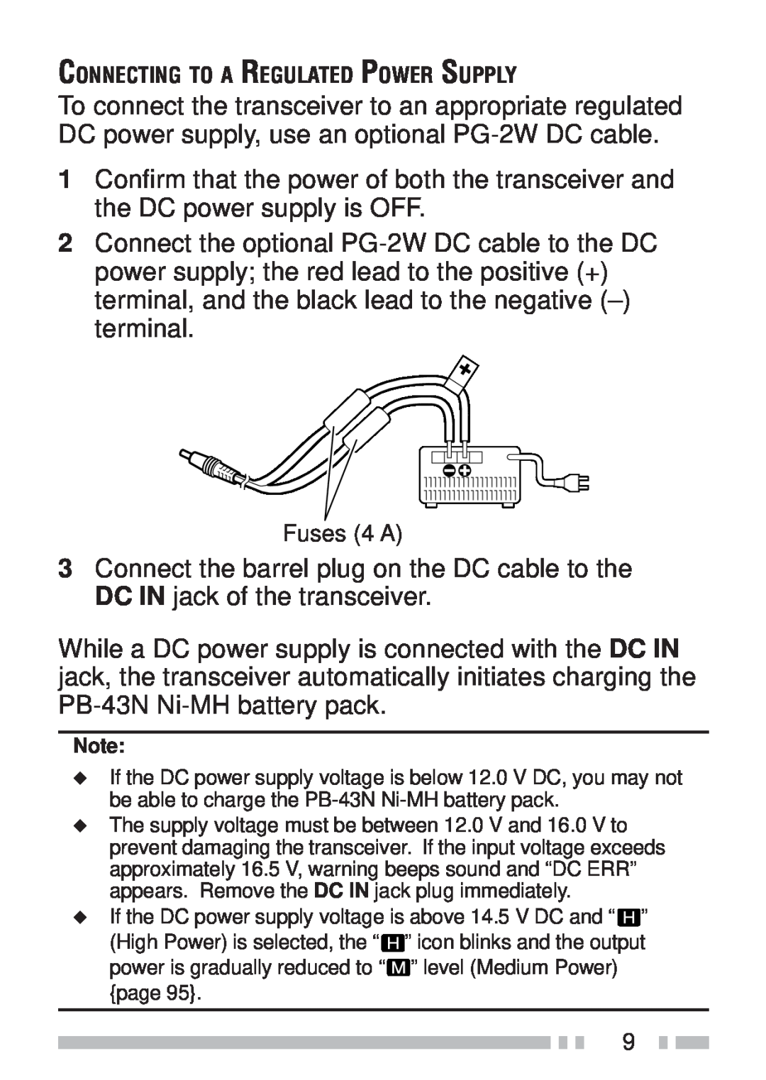 Kenwood TH-K2AT, TH-KAE, TH-K4AT, TH-K2ET instruction manual Fuses 4 A, Connecting To A Regulated Power Supply 