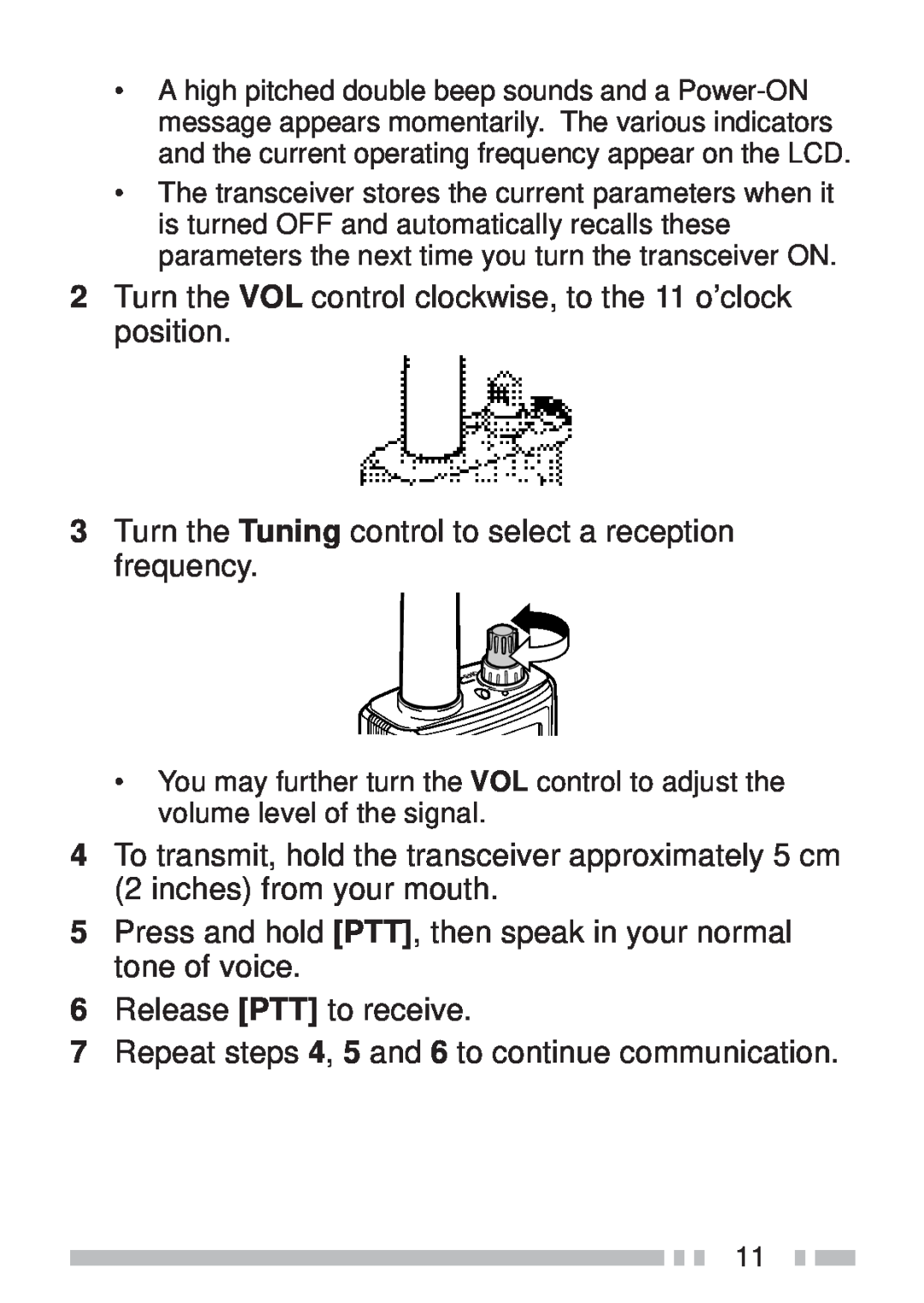 Kenwood TH-KAE, TH-K4AT, TH-K2ET, TH-K2AT instruction manual Release PTT to receive 