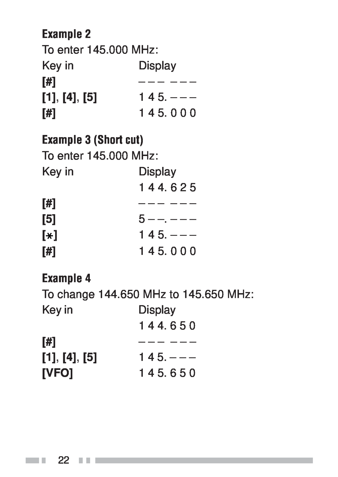 Kenwood TH-K4AT, TH-KAE, TH-K2ET, TH-K2AT instruction manual Example, 1, 4 