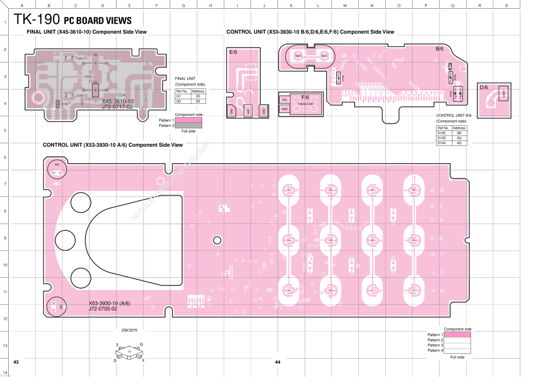 Kenwood service manual TK-190PC Board Views 