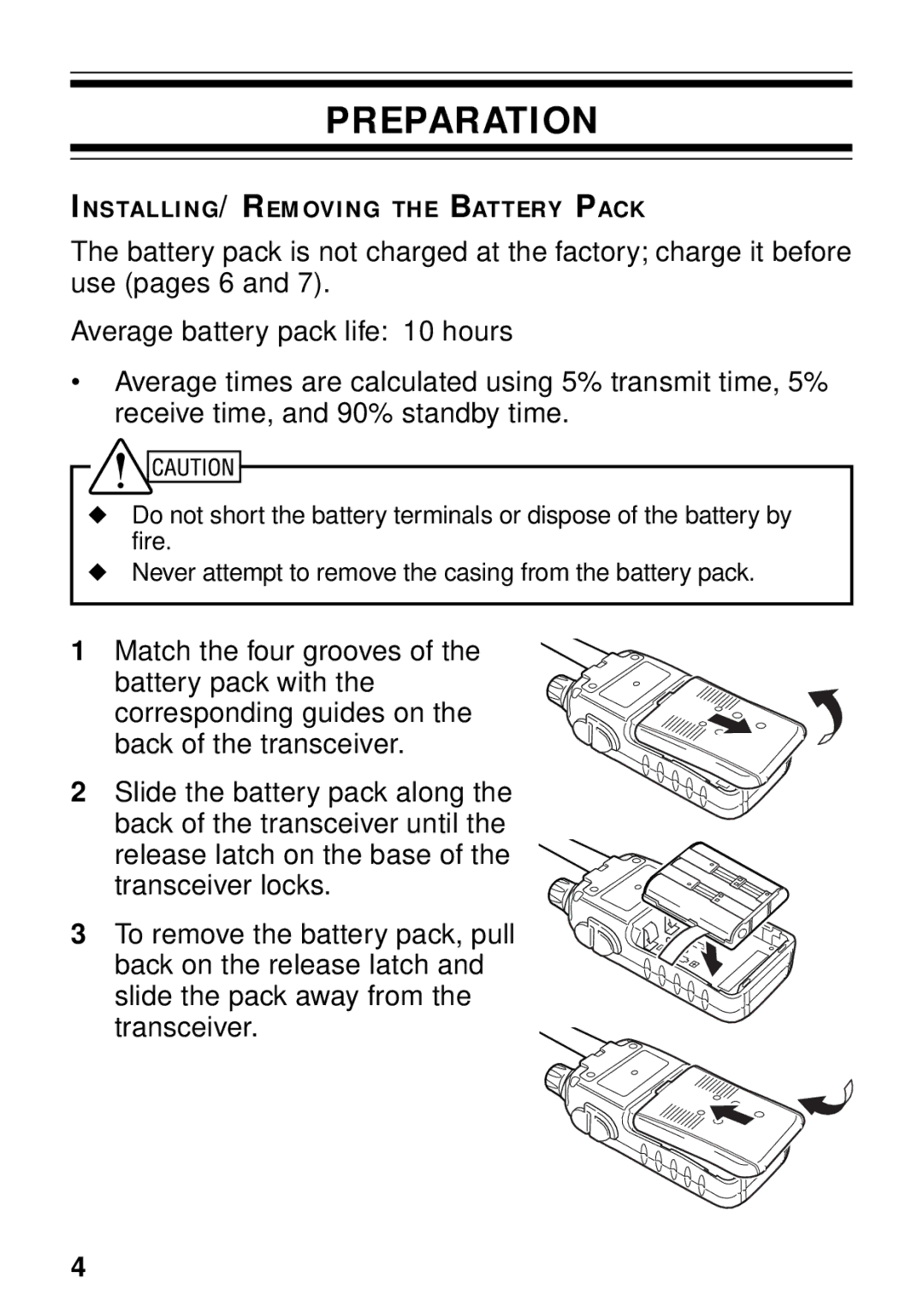 Kenwood TK-3130 instruction manual Preparation 