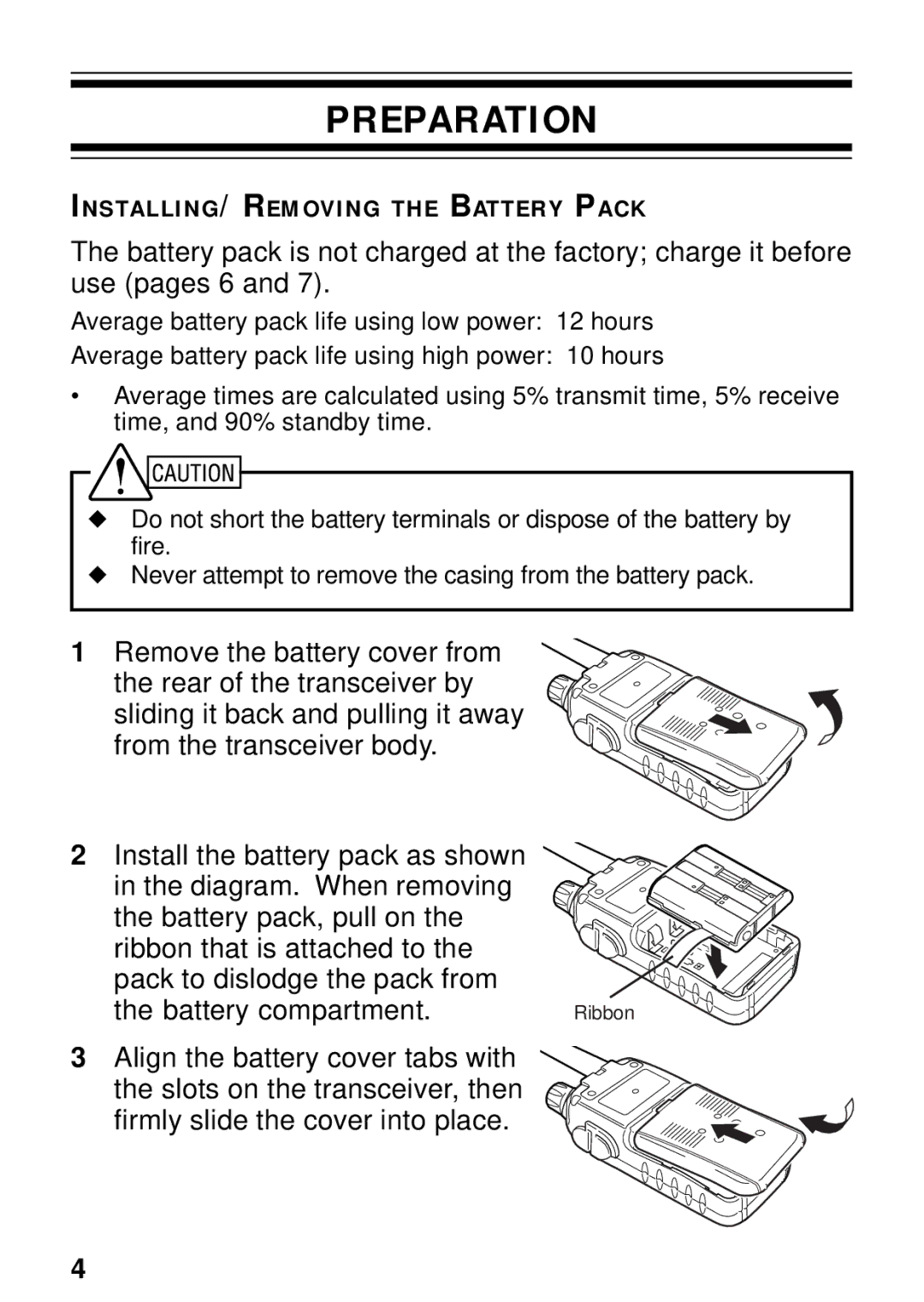 Kenwood TK-3131 instruction manual Preparation 