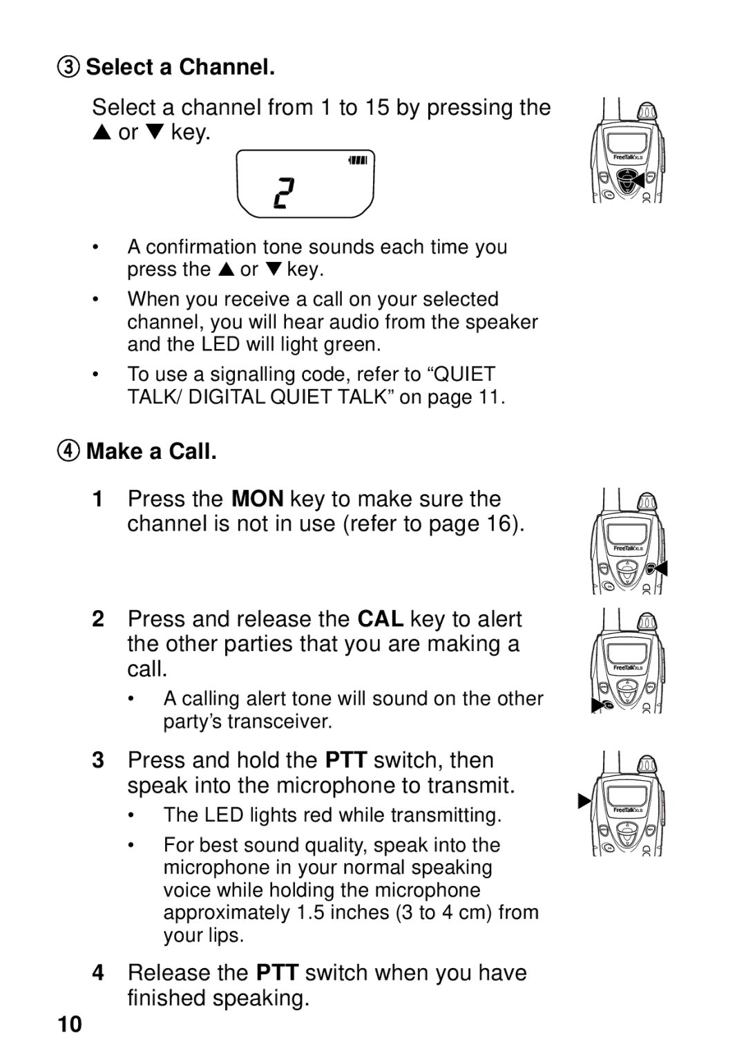 Kenwood TK-3131 instruction manual Select a Channel 