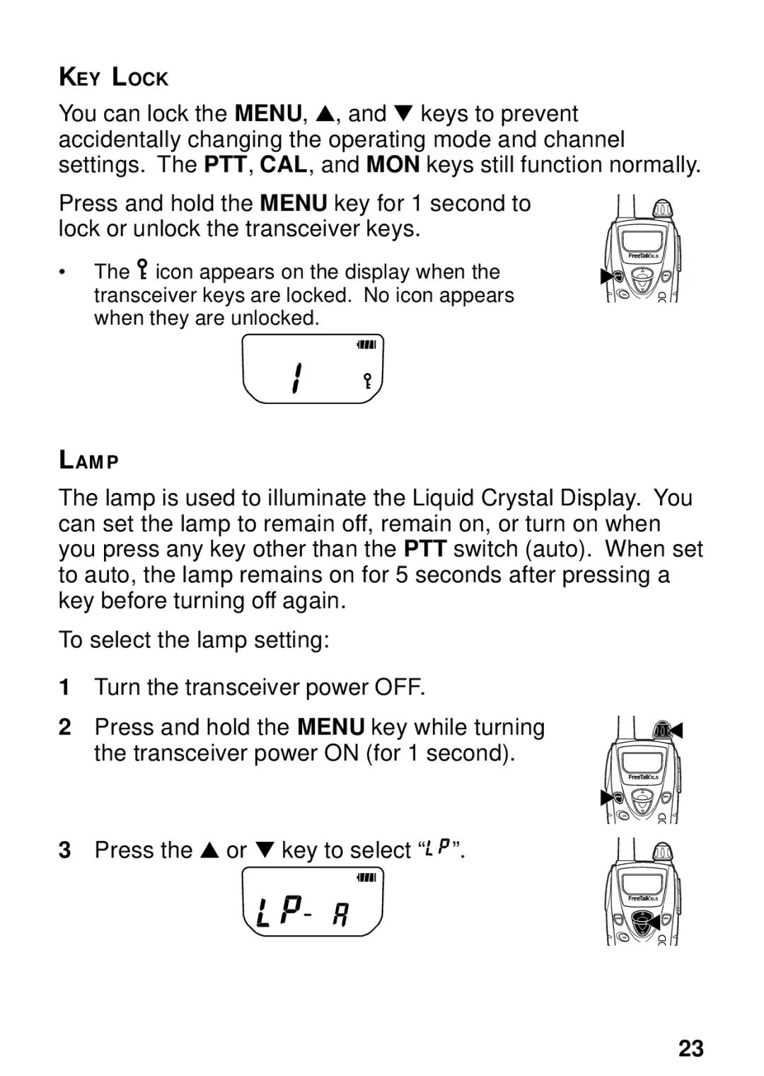 Kenwood TK-3131 instruction manual KEY Lock 