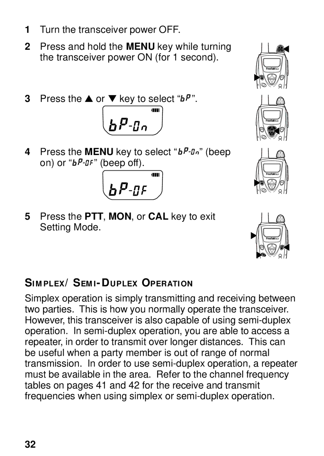 Kenwood TK-3131 instruction manual SIMPLEX/ SEMI-DUPLEX Operation 