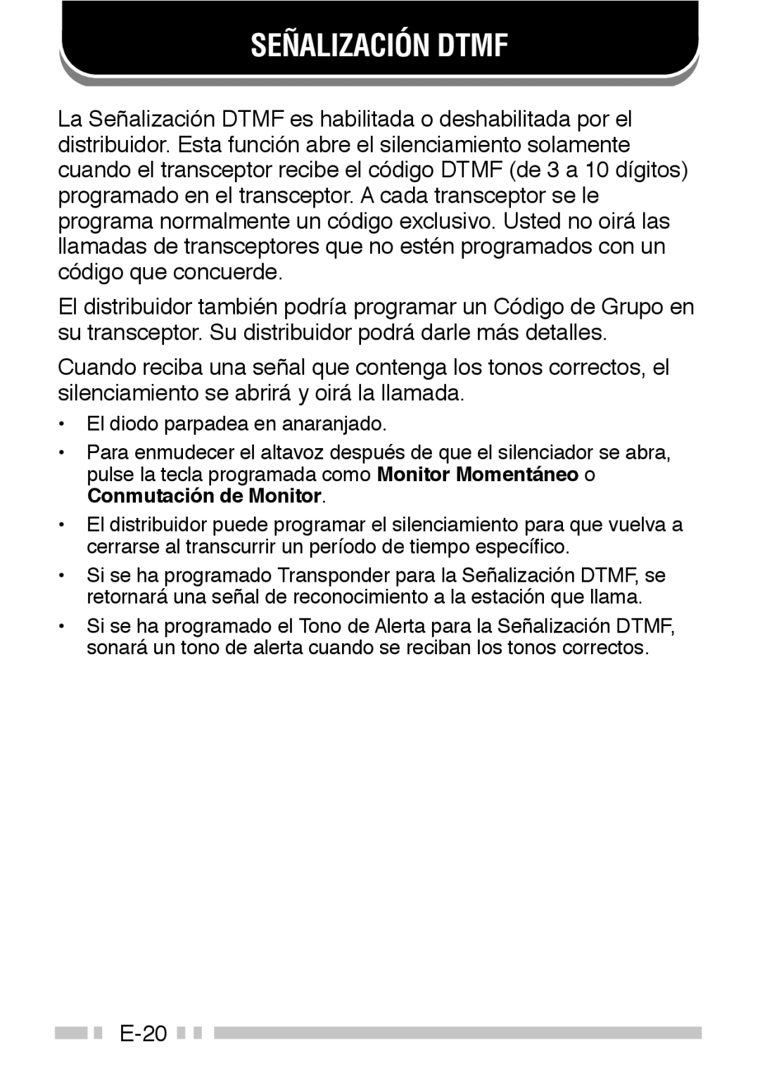 Kenwood TK-3160 instruction manual Señalización Dtmf 