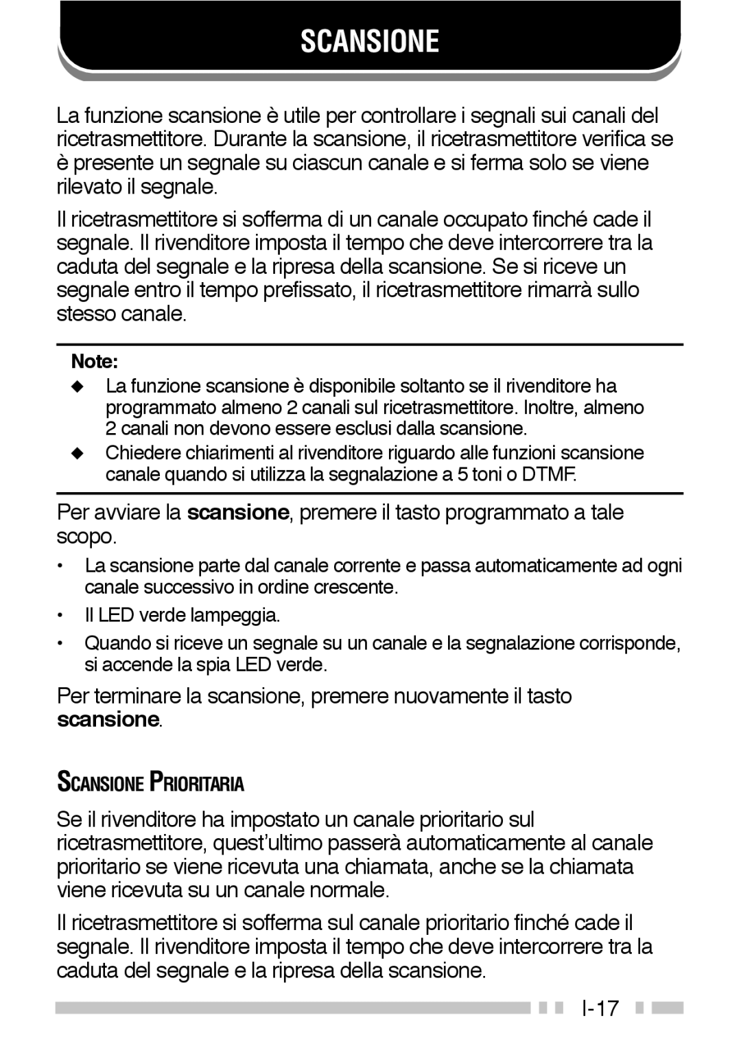 Kenwood TK-3160 instruction manual Scansione 