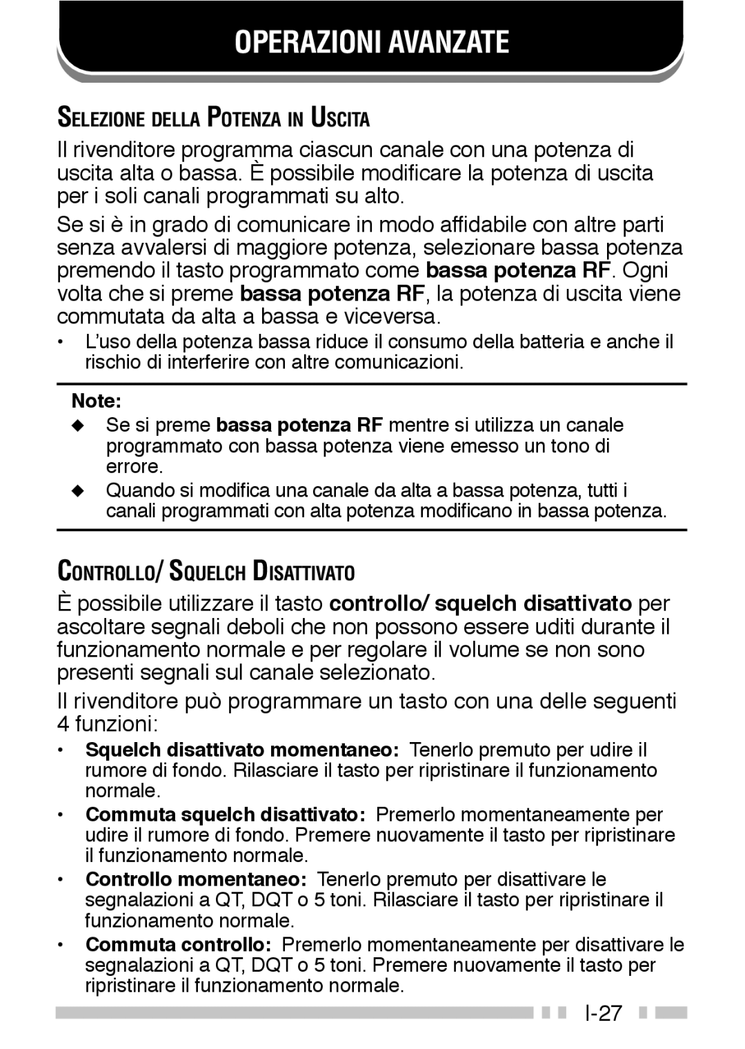 Kenwood TK-3160 instruction manual Operazioni Avanzate 