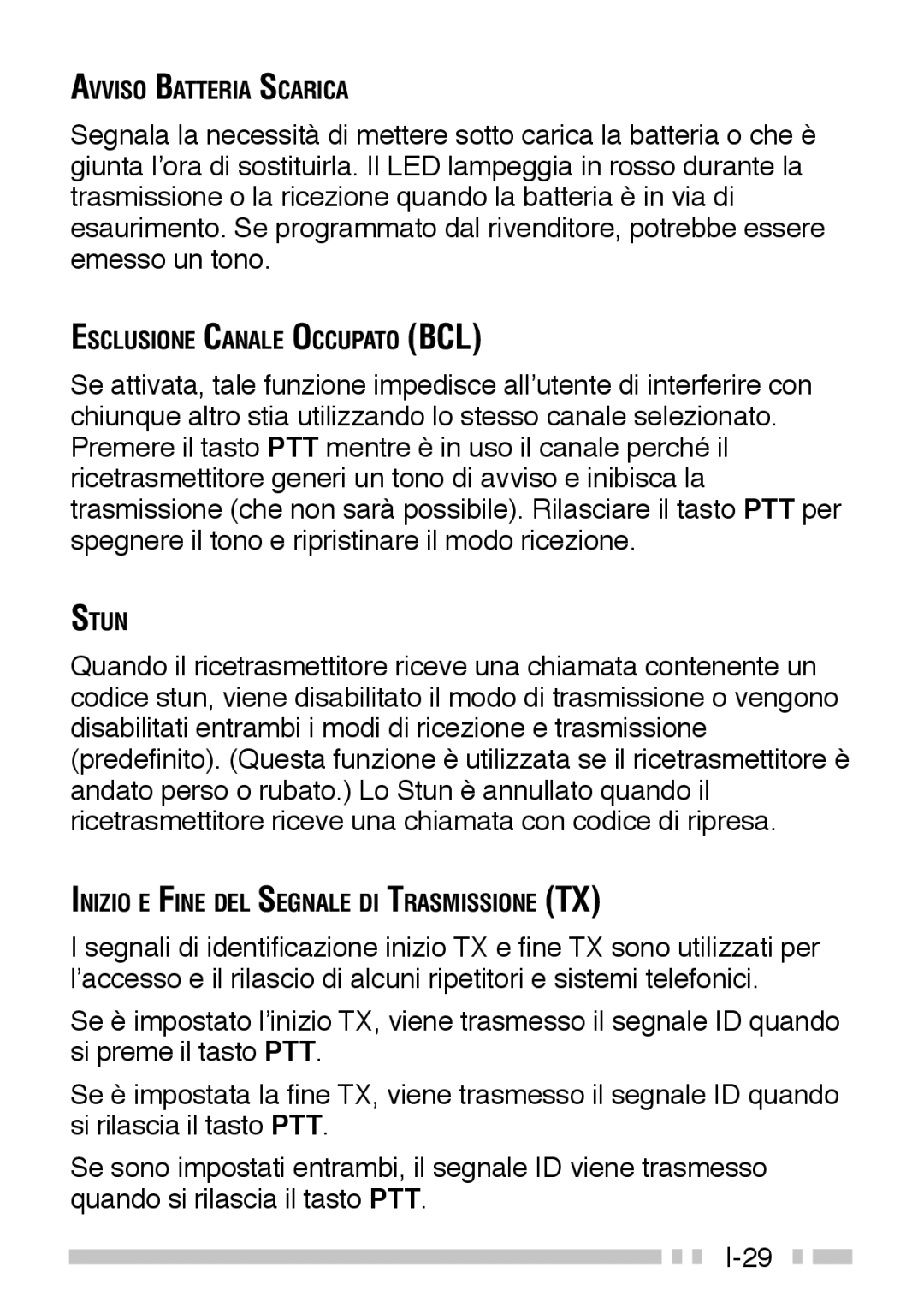 Kenwood TK-3160 instruction manual Avviso Batteria Scarica 