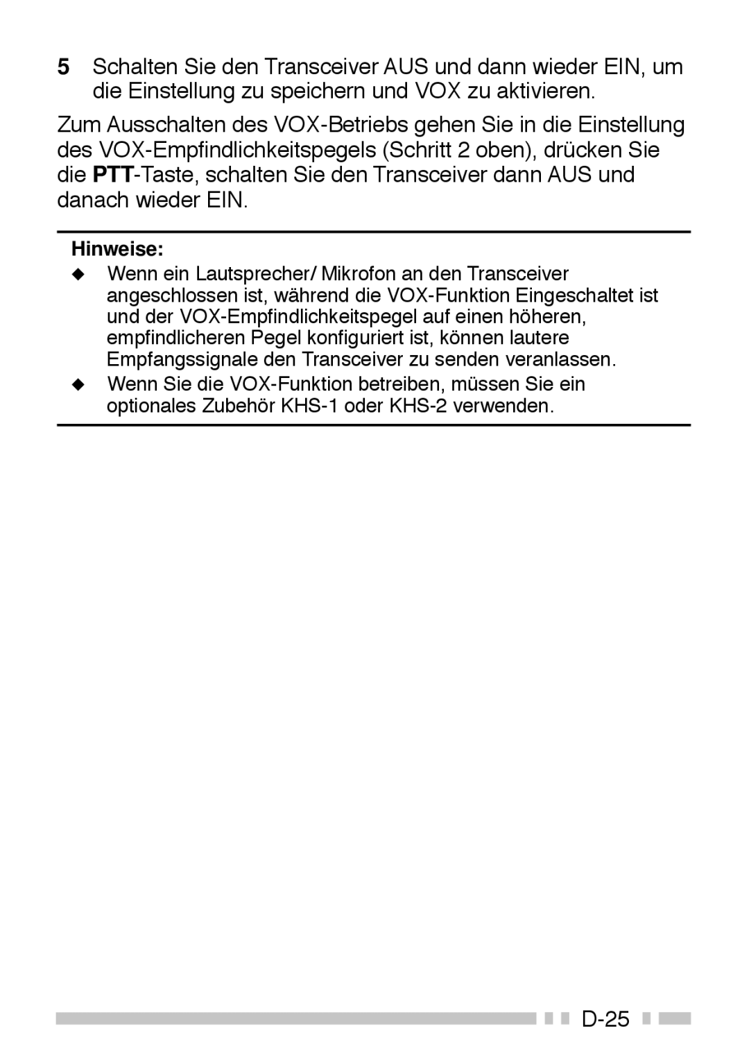 Kenwood TK-3160 instruction manual Hinweise 