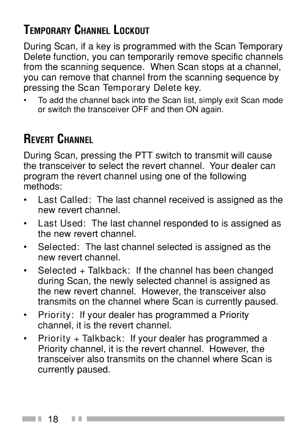 Kenwood TK-3160 instruction manual Temporary Channel Lockout 