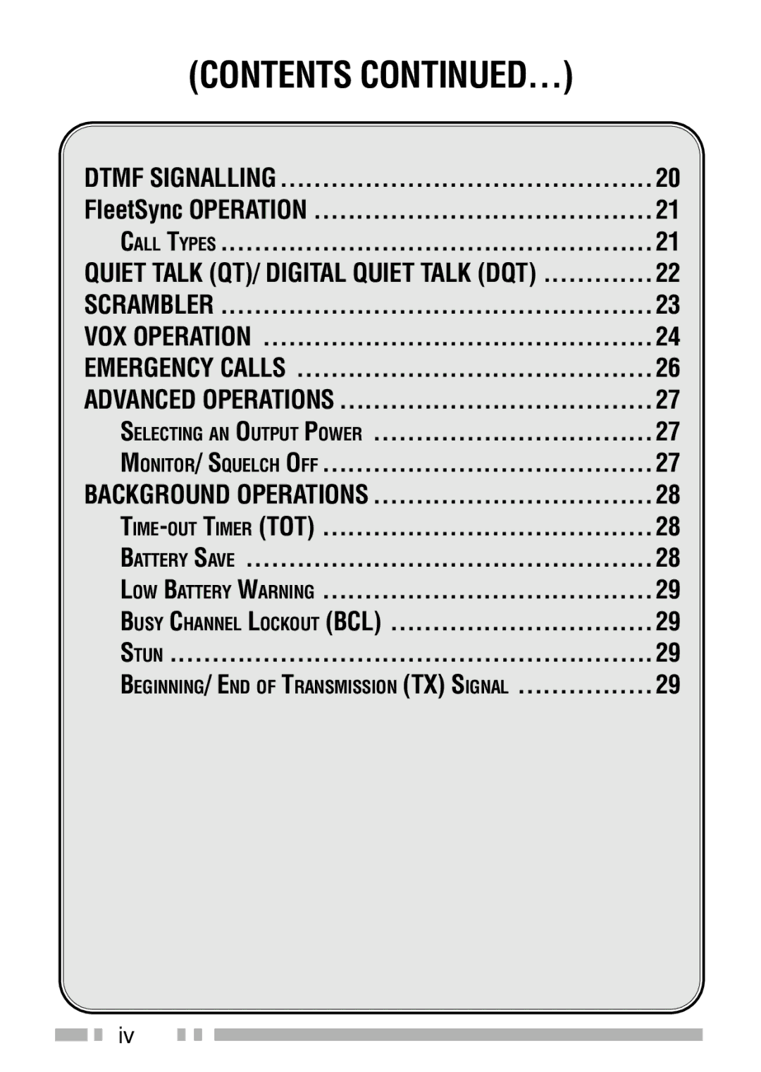 Kenwood TK-3160 instruction manual Contents … 