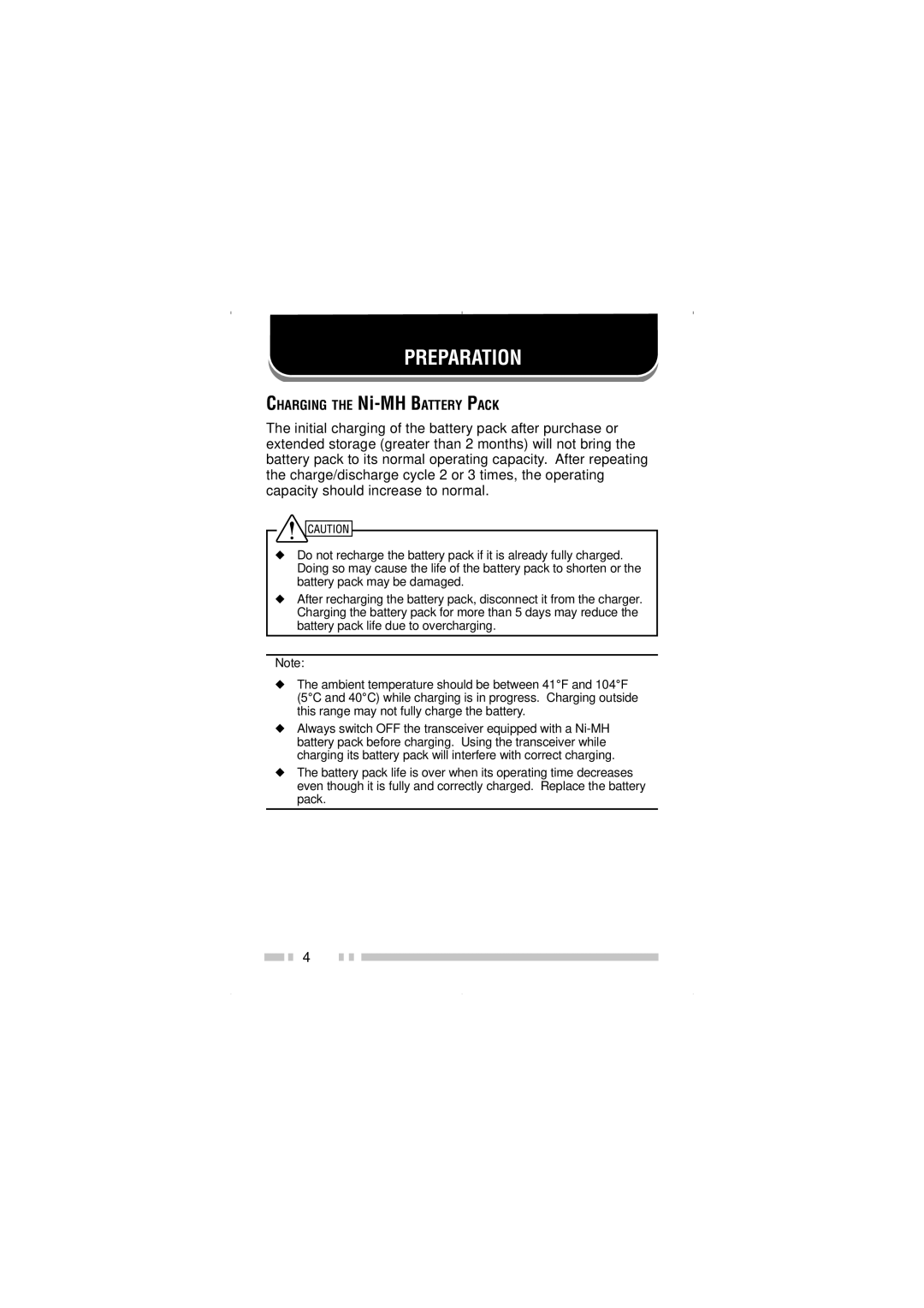 Kenwood TK-3200, TK-2200 instruction manual Preparation 