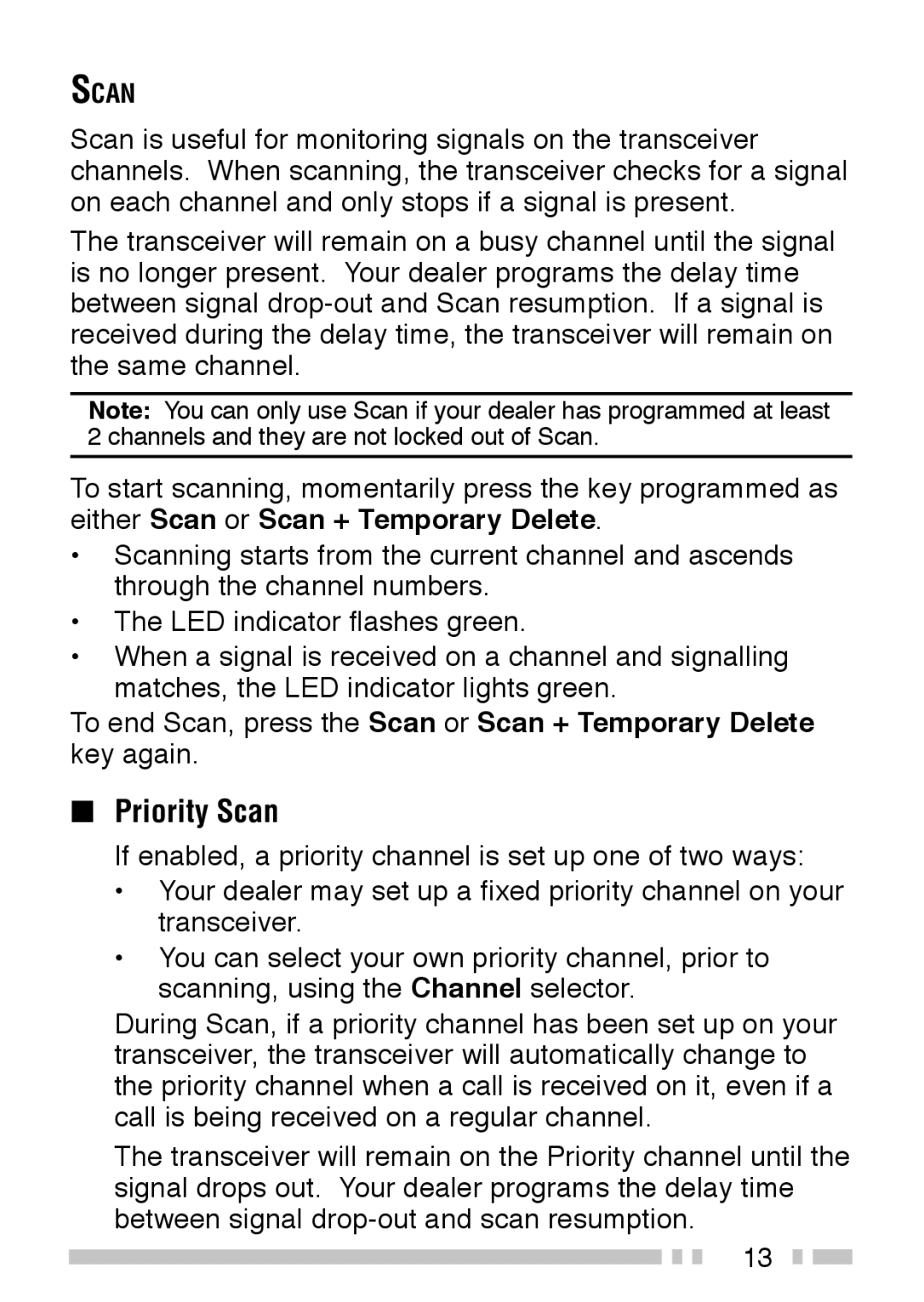 Kenwood TK-2202, TK-3202 instruction manual Priority Scan 